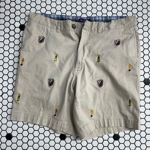 Alan flusser embroidered khaki shorts size 36